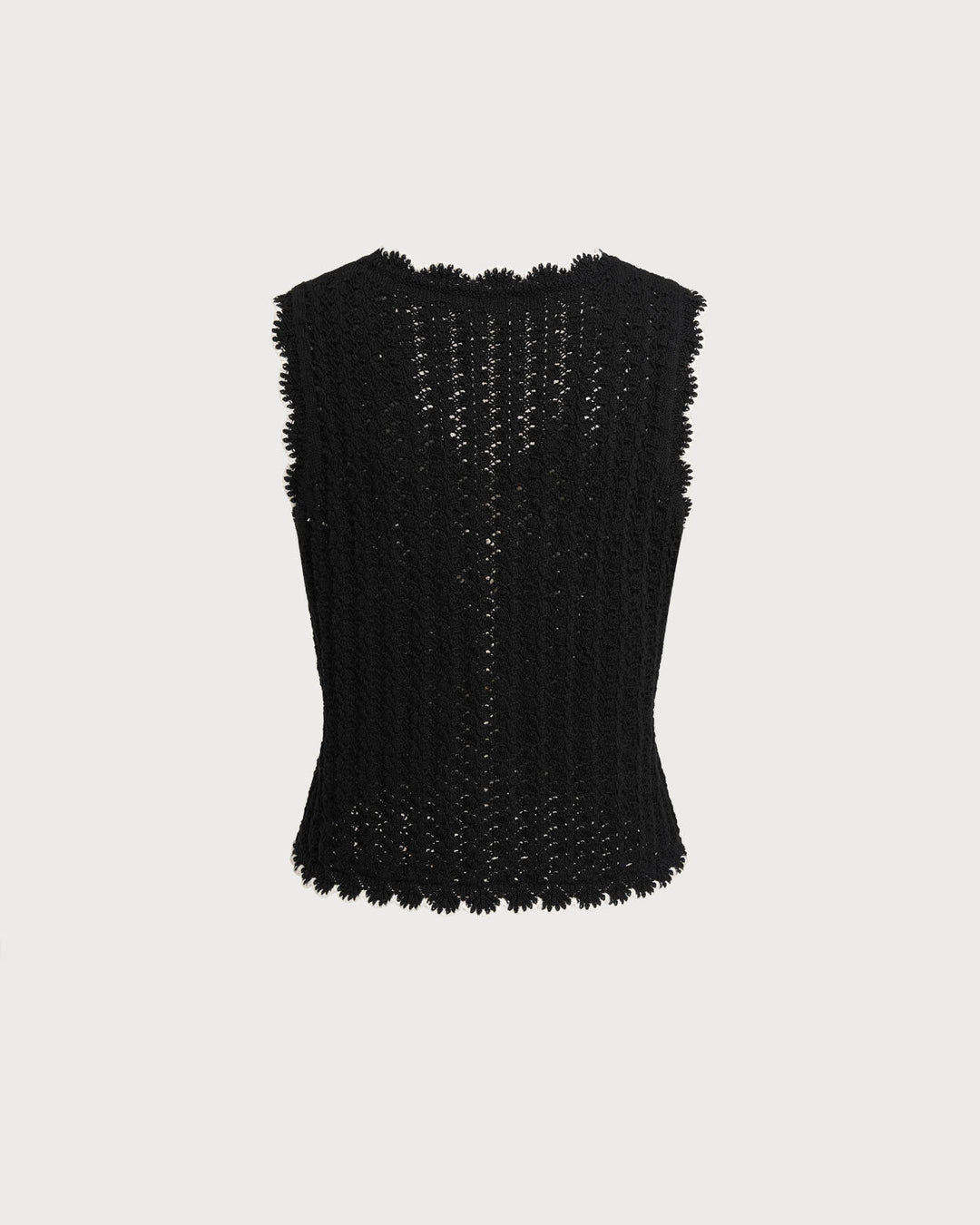 SALE | Black Contrast V Neck Knit Vest