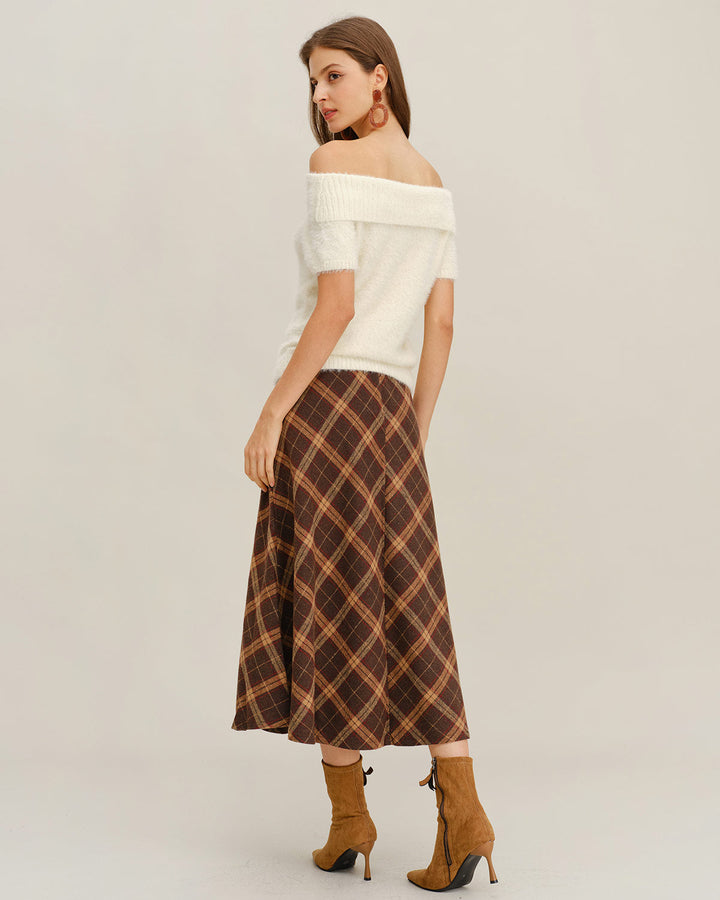 SALE | Beige Off The Shoulder Knit Tee