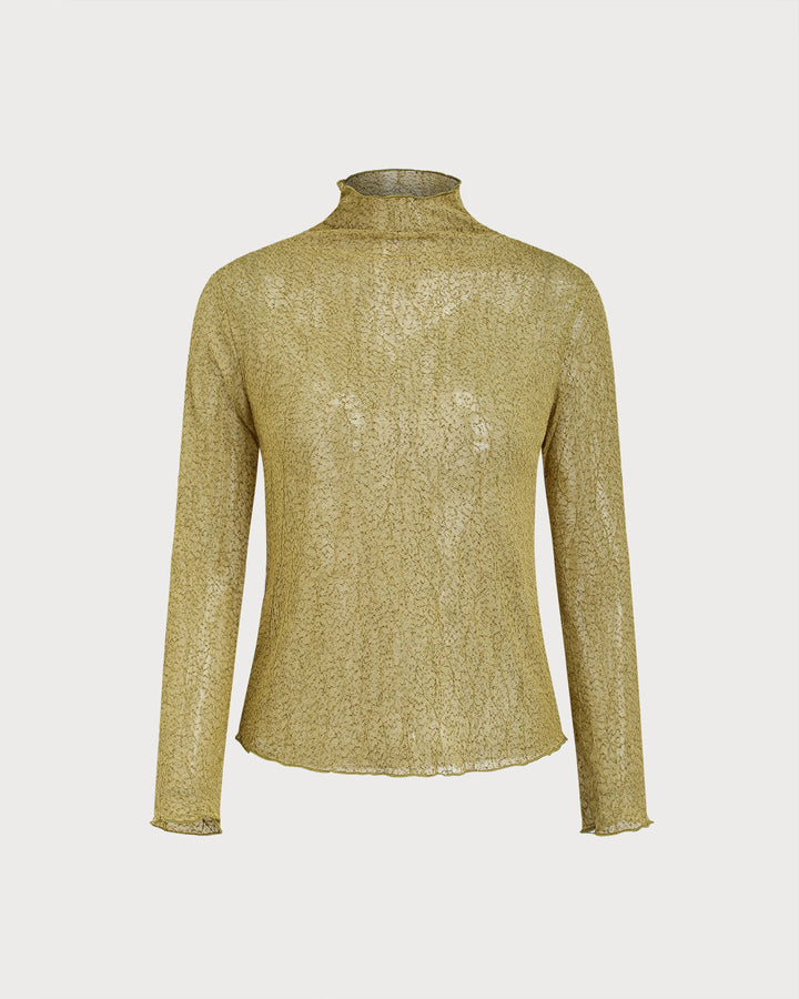 SALE | Green Lace See Through Tee