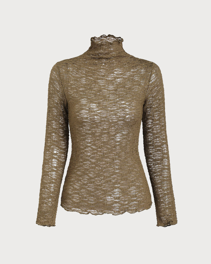 SALE | Green Lace See Through Tee