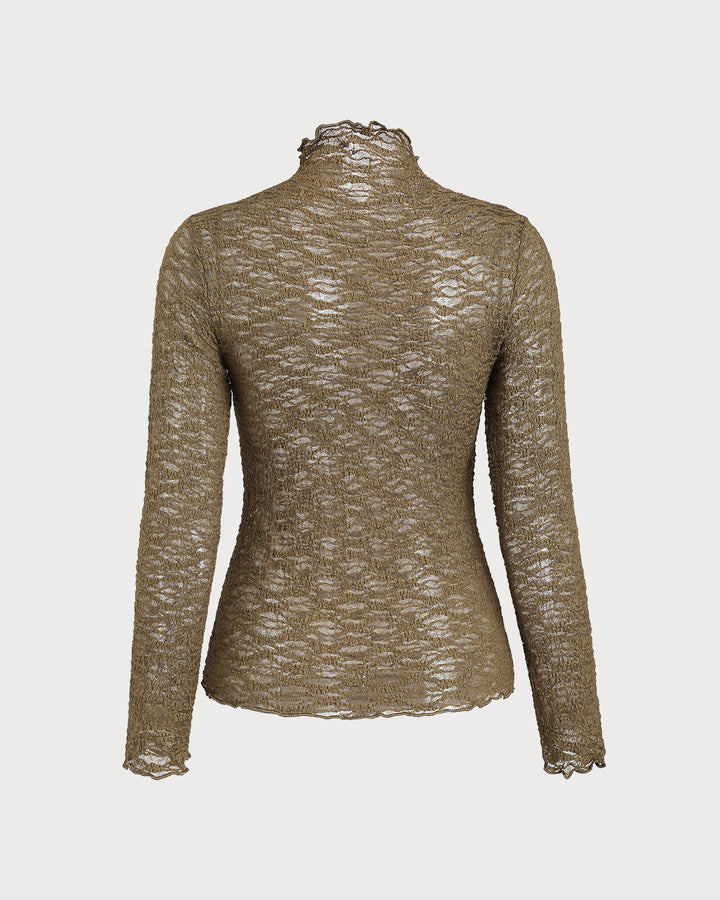 SALE | Green Lace See Through Tee
