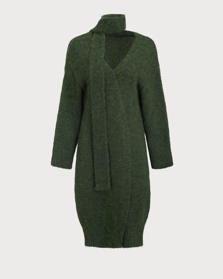 SALE | Green V Neck Knit Cardigan