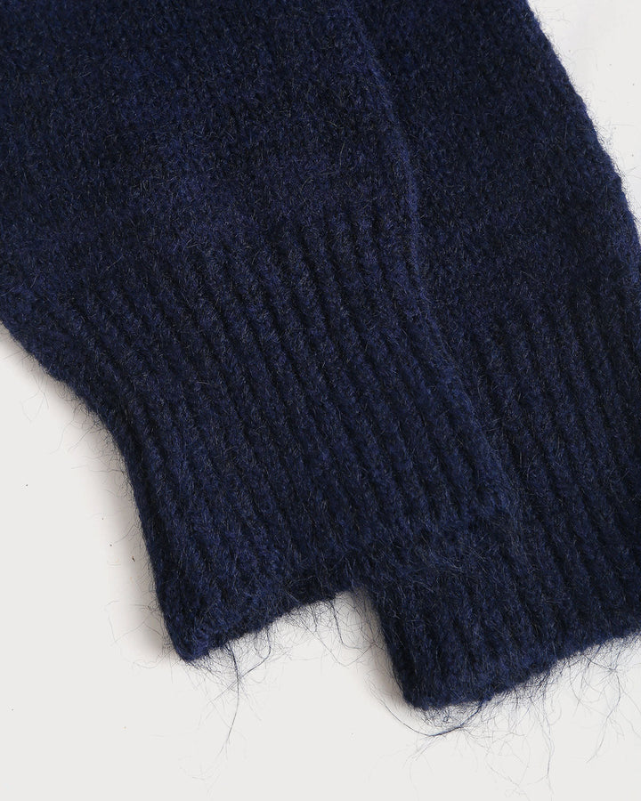 SALE | Blue V Neck Long Knit Cardigan