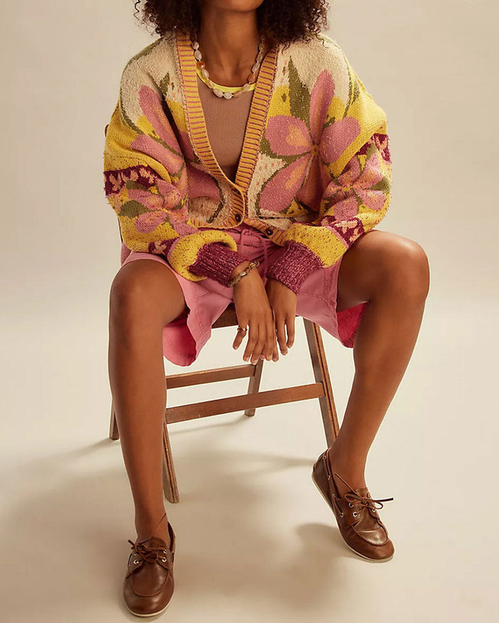 SALE | Floral Knit Cardigan