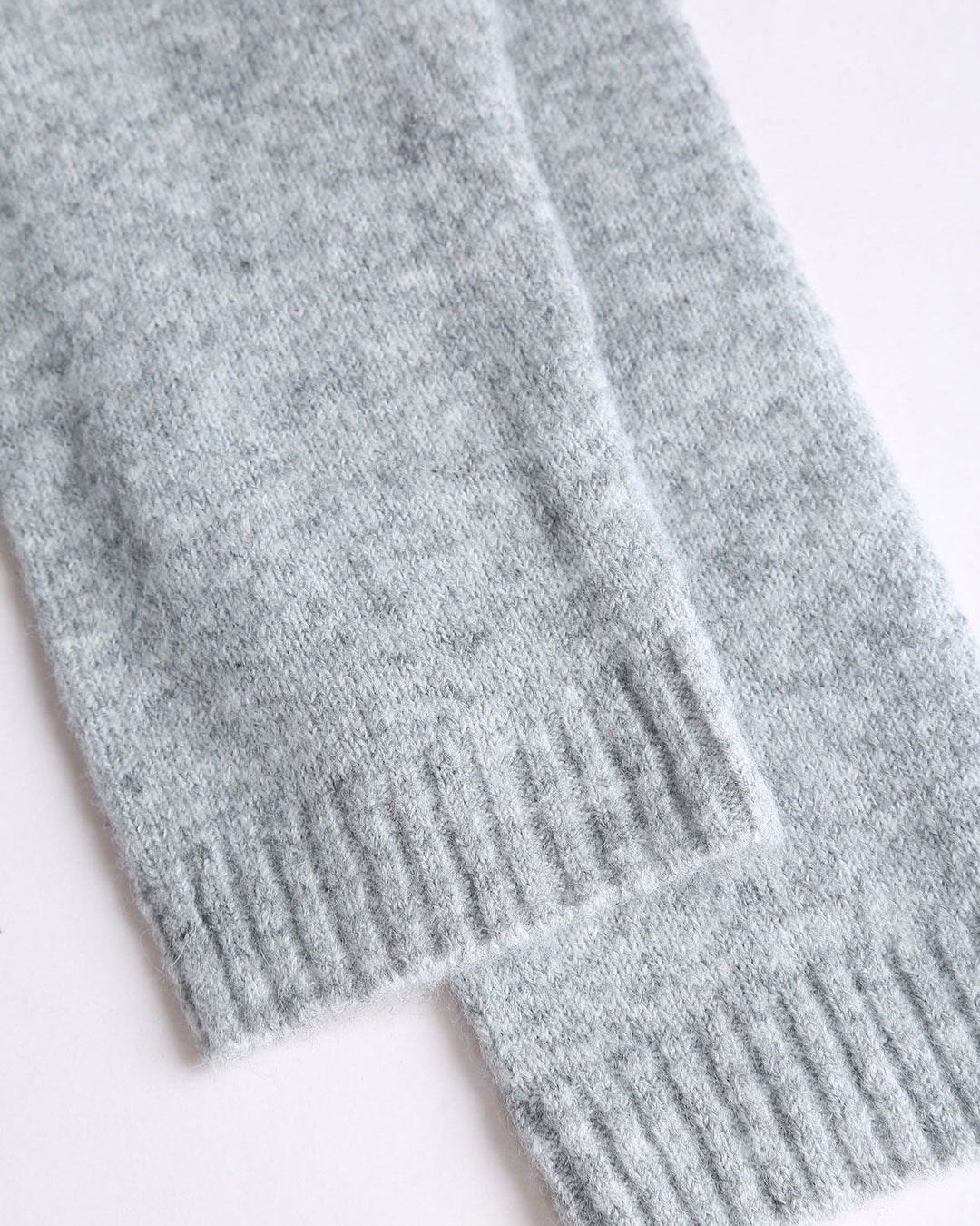 SALE | Grey Round Neck Ribbed Knit Cardigan