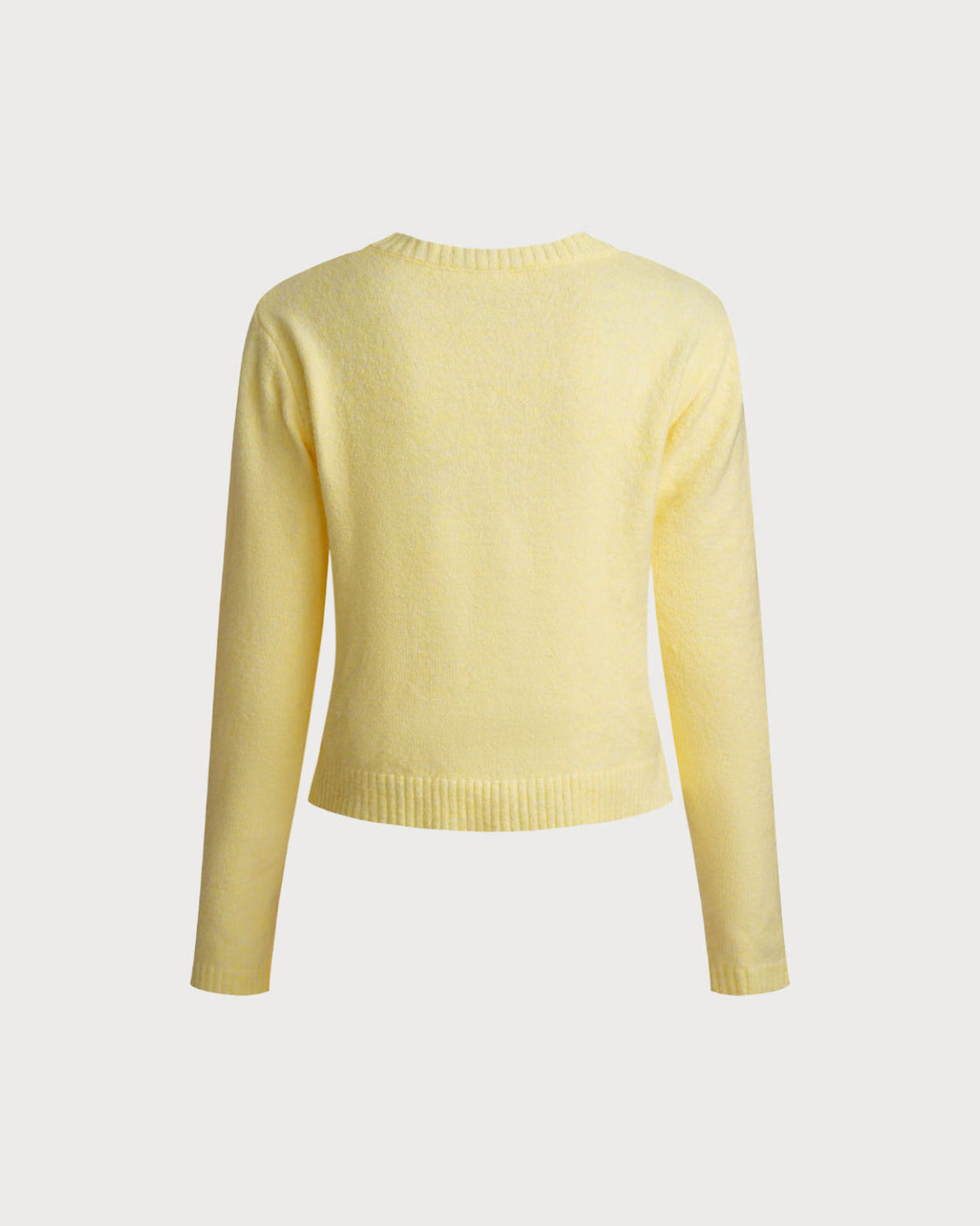 SALE | Yellow round neck knit vest for a cozy and trendy look