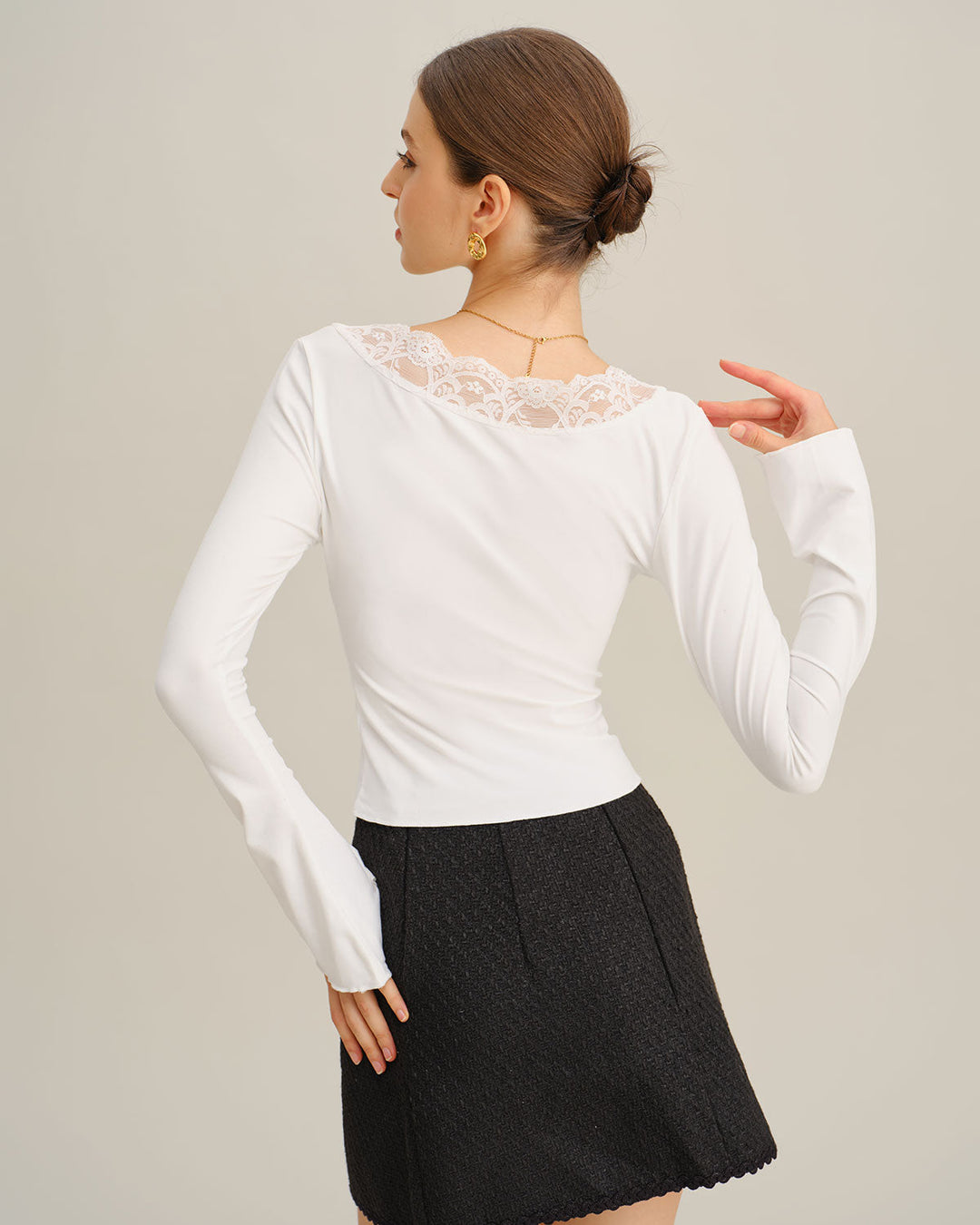 SALE | White Lace Bell Sleeve Tee