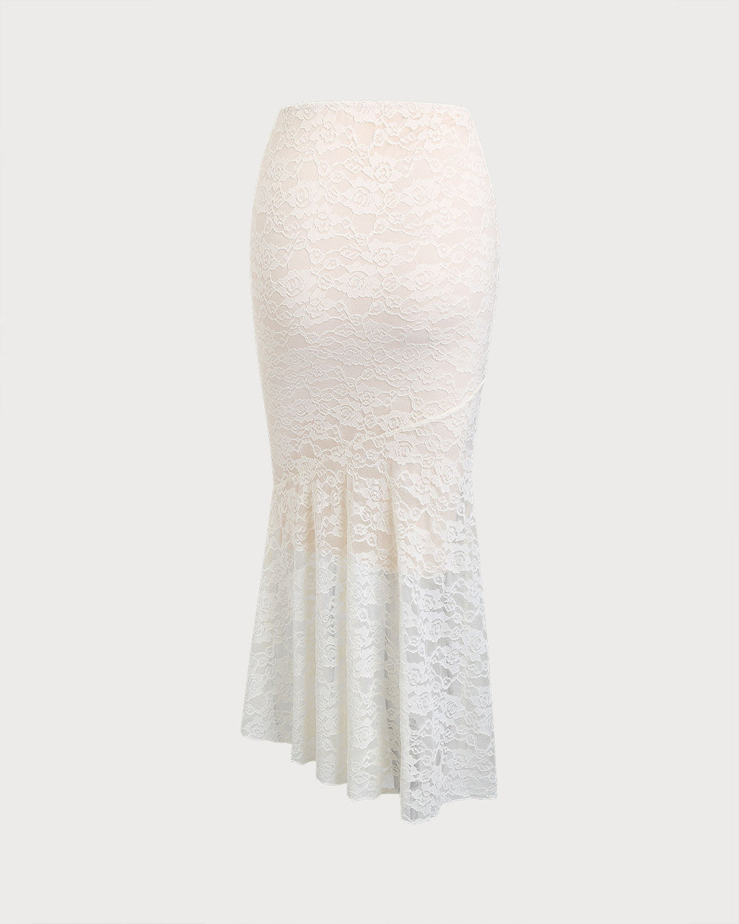 SALE | Apricot Elastic Waist High-Low Mermaid Skirt