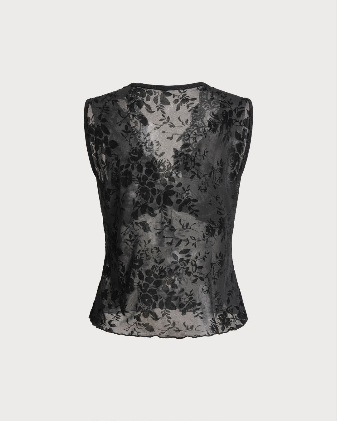 SALE | Black Lace V Neck Tank Top