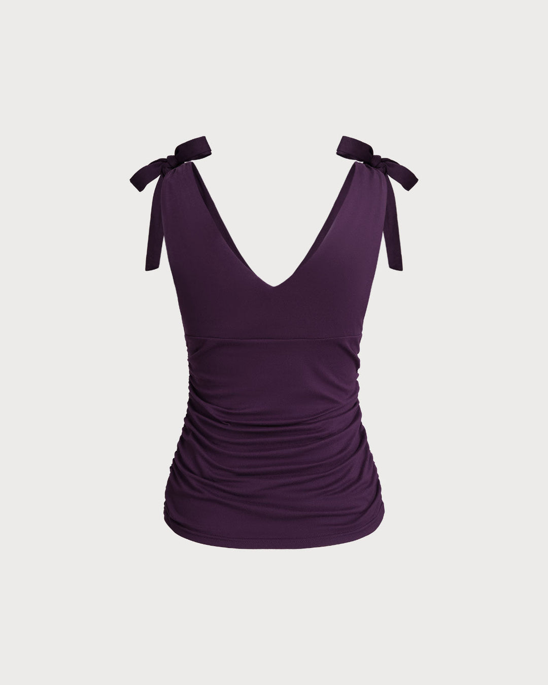 SALE | Purple V-Neck Tie Strap Tank Top