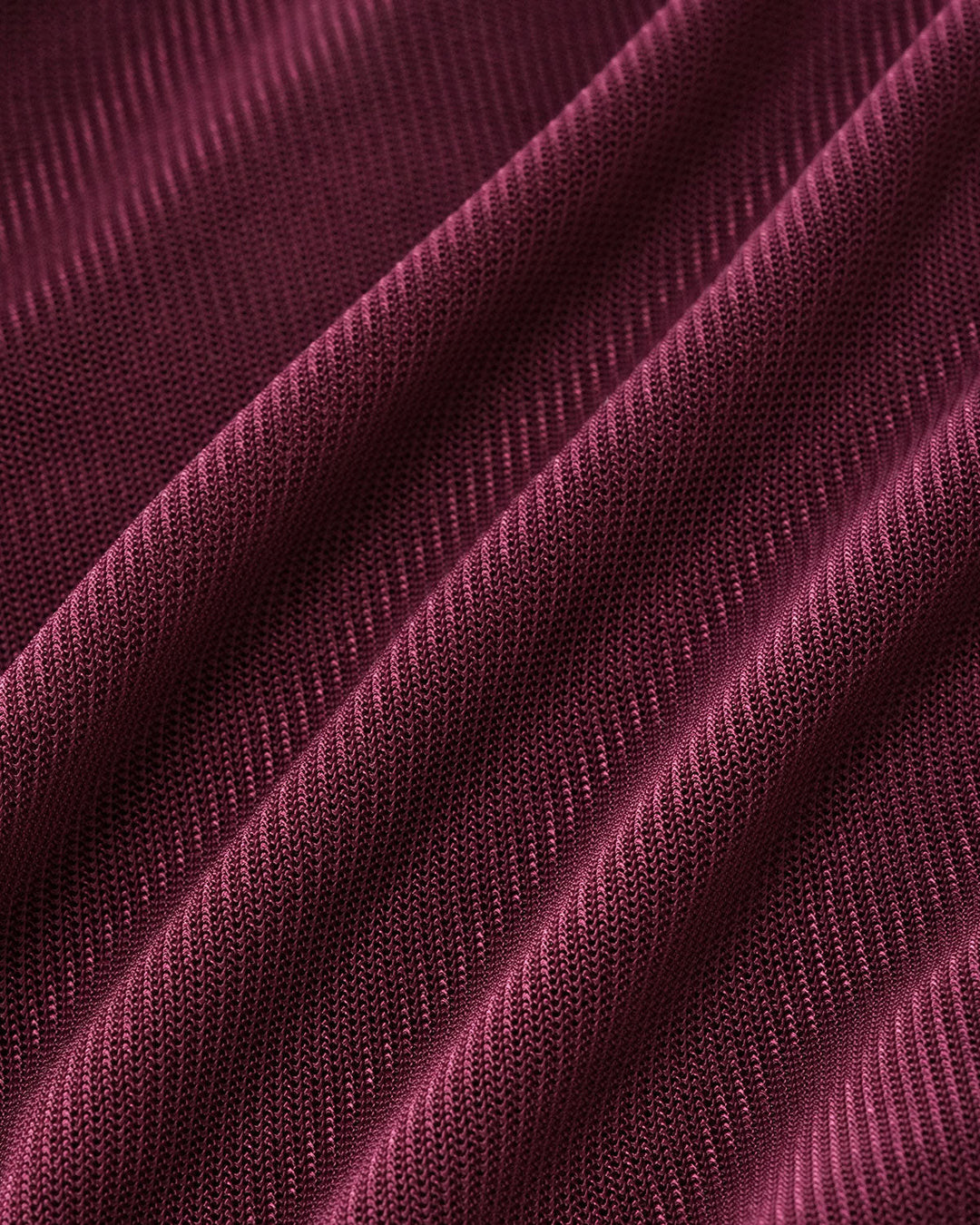 SALE | Elegant Wine Red V-Neck Slim Mesh T-Shirt