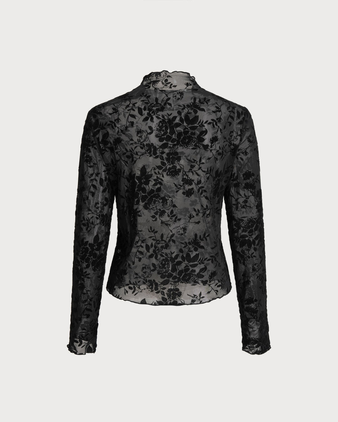 SALE | Black Floral See-through Tee