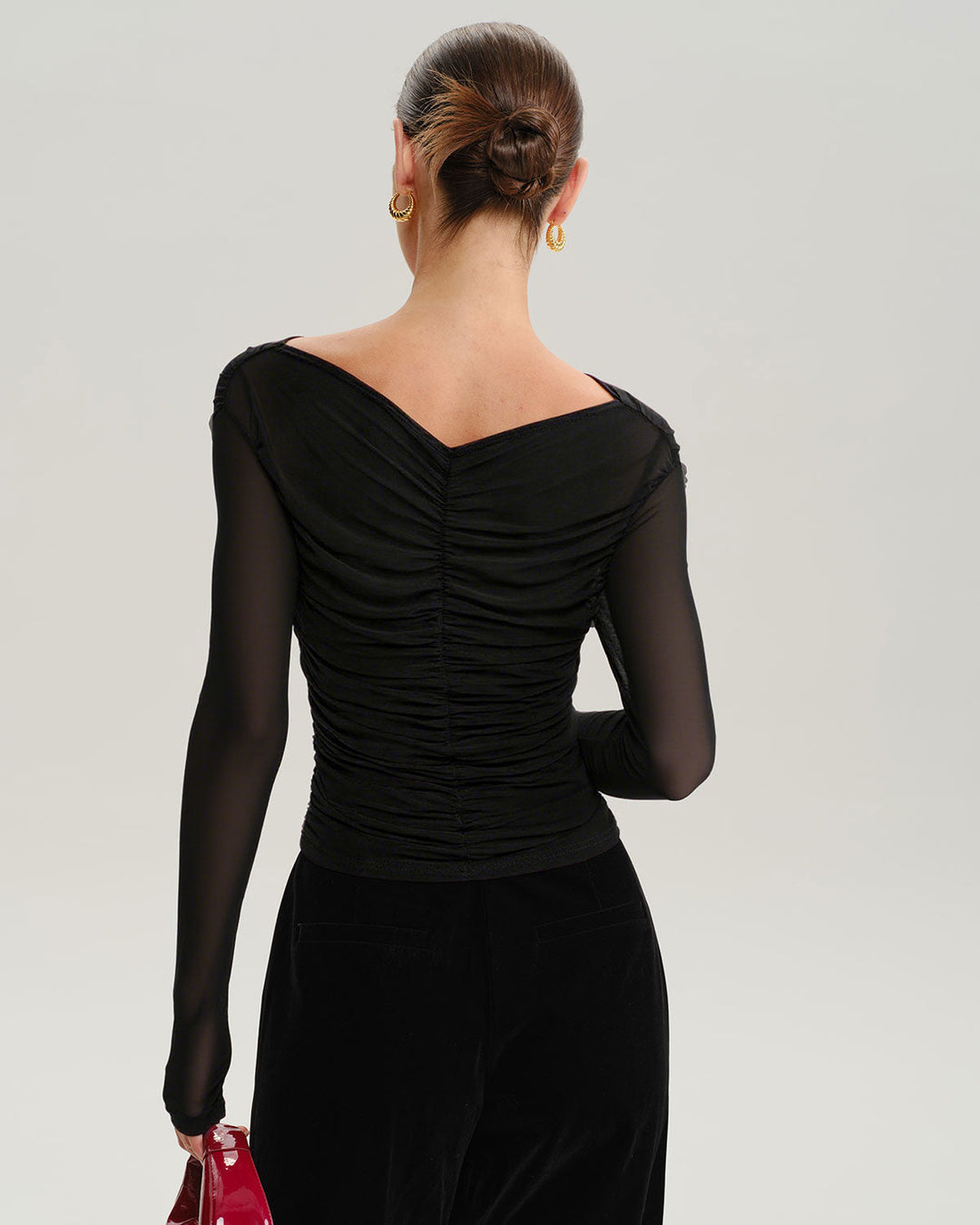 SALE | Black Mesh See-Through Tee