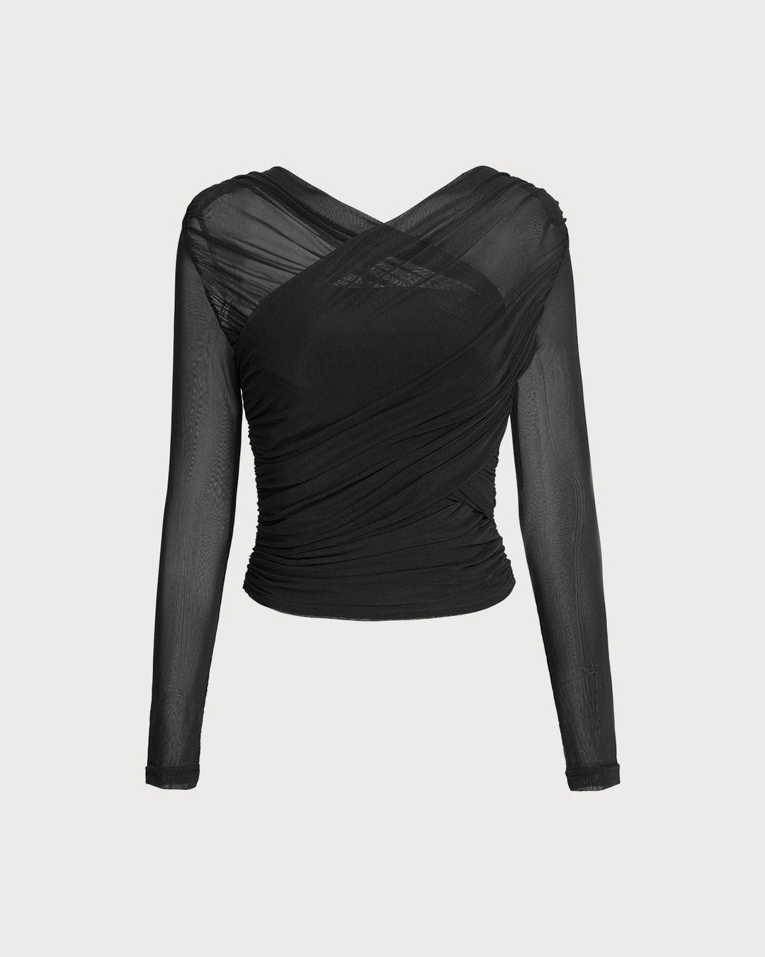 SALE | Black Mesh See-Through Tee