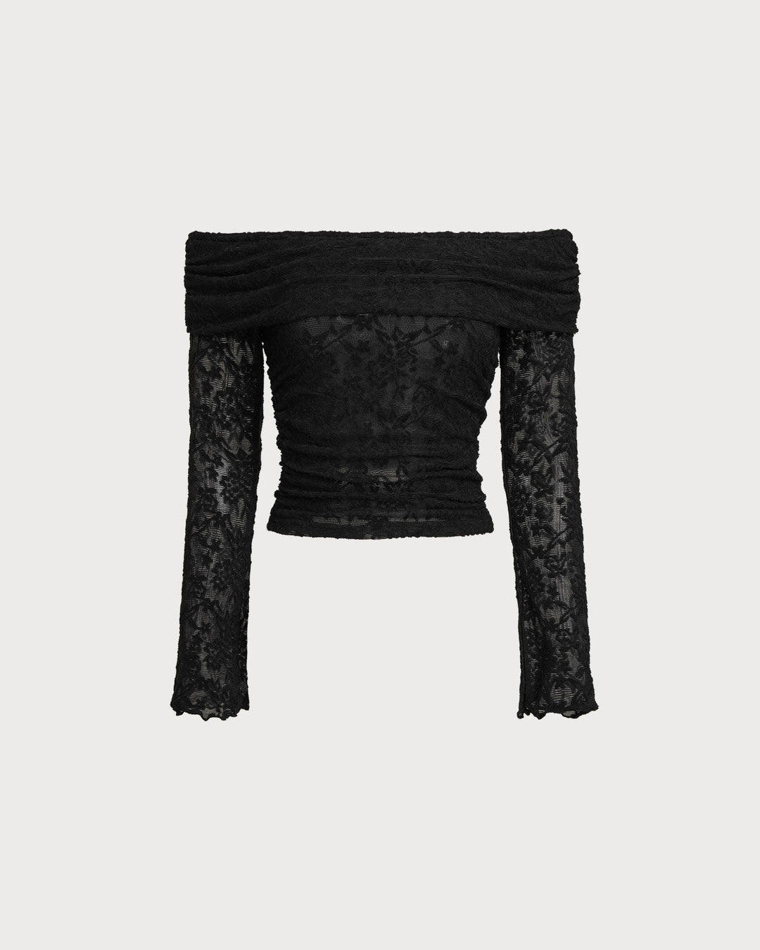 SALE | Black Lace Off The Shoulder Tee