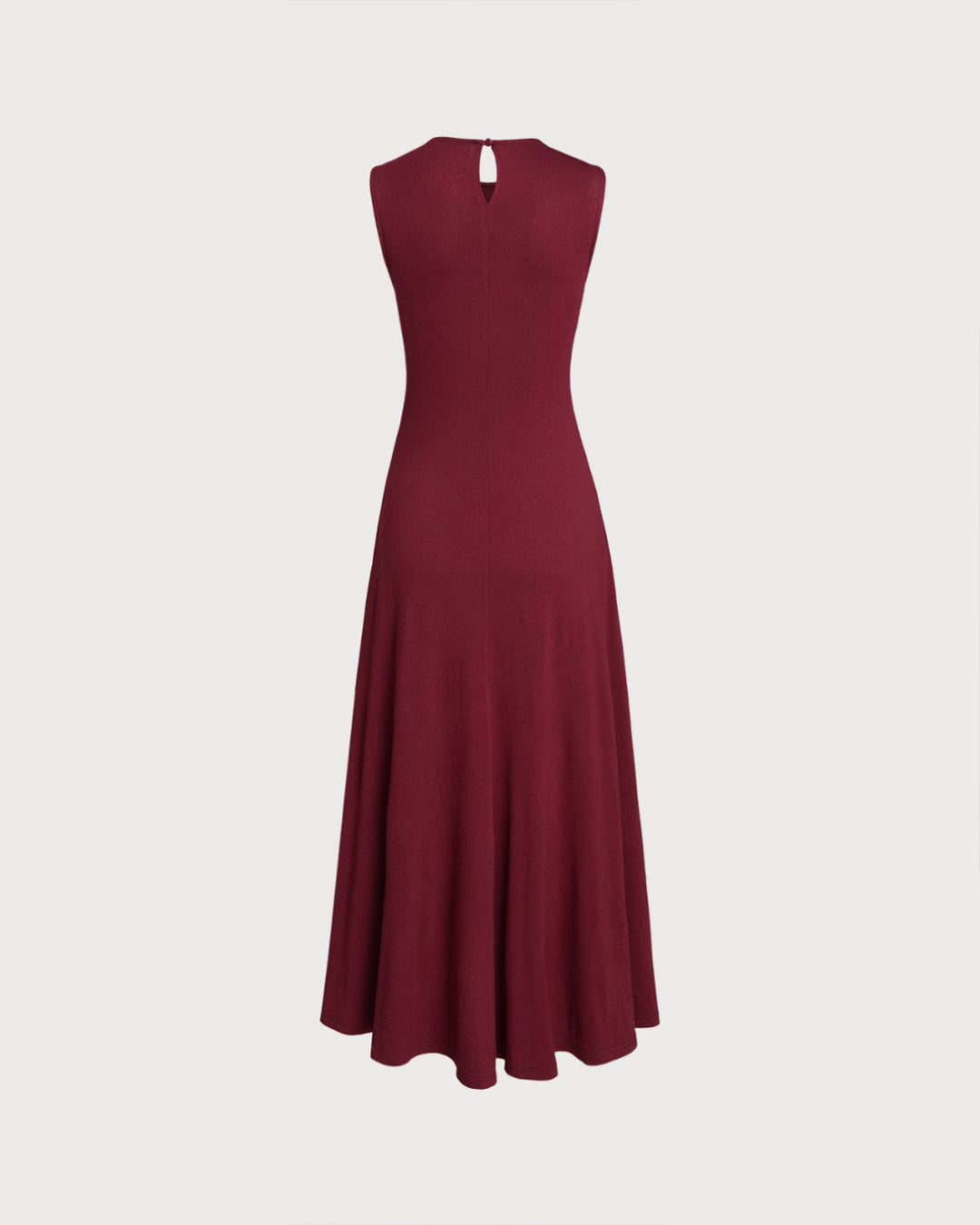 SALE | Red Round Neck A-Line Sleeveless Maxi Dress