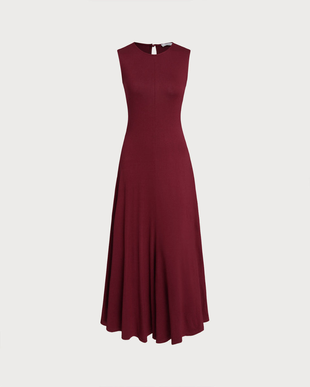 SALE | Red Round Neck A-Line Sleeveless Maxi Dress