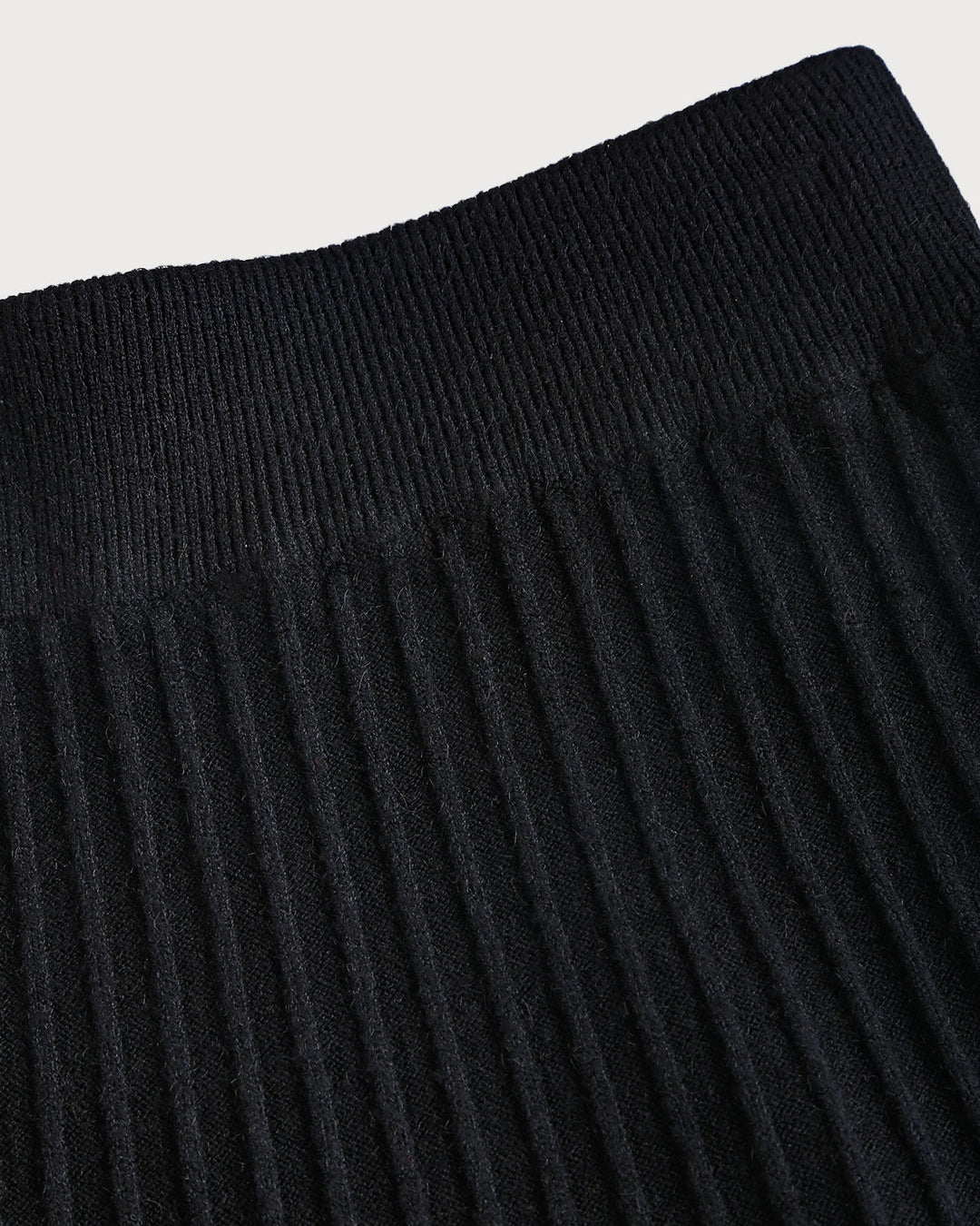 SALE | Black Natural Waisted A-Line Midi Skirt