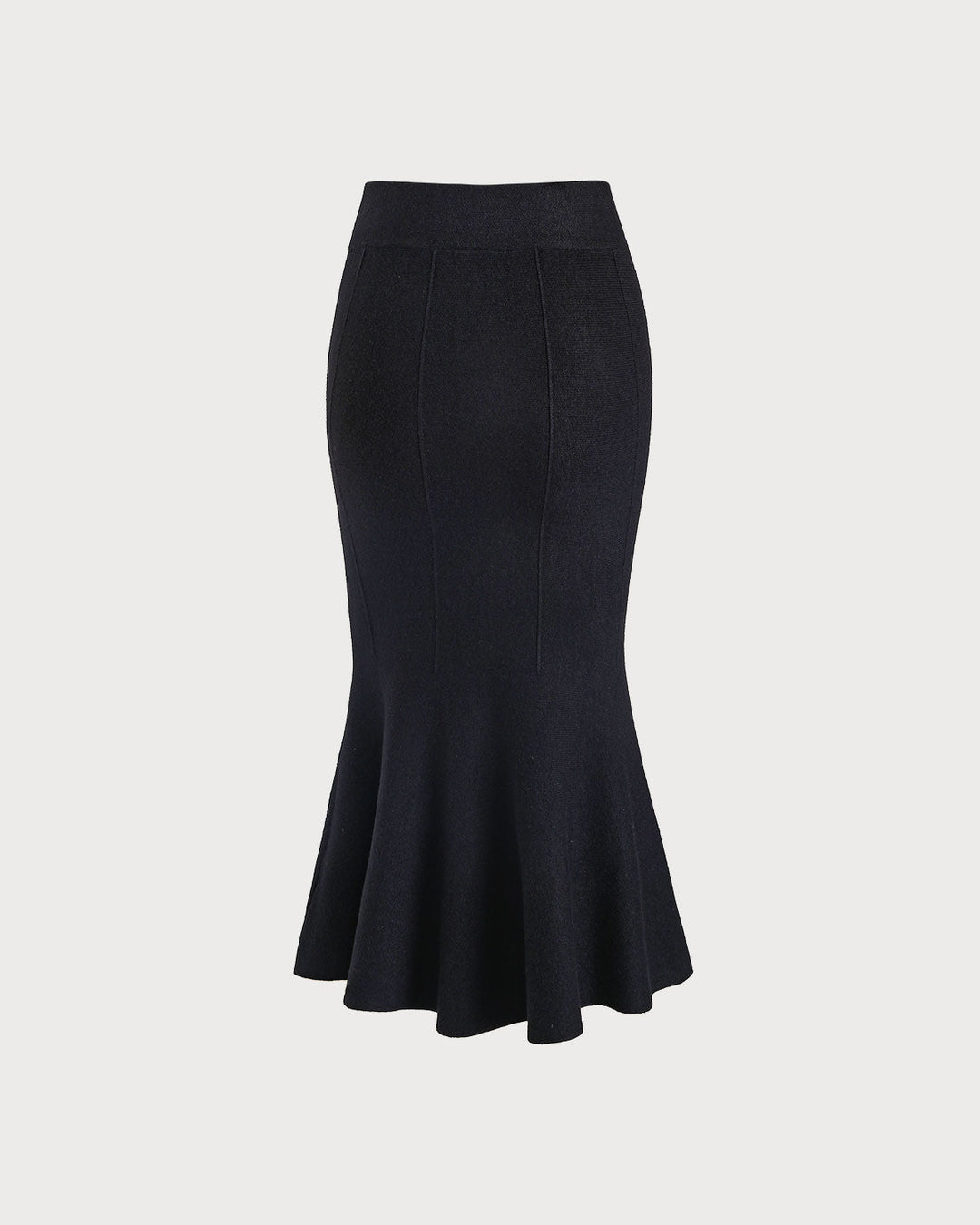SALE | Black Natural Waisted Mermaid Midi Skirt