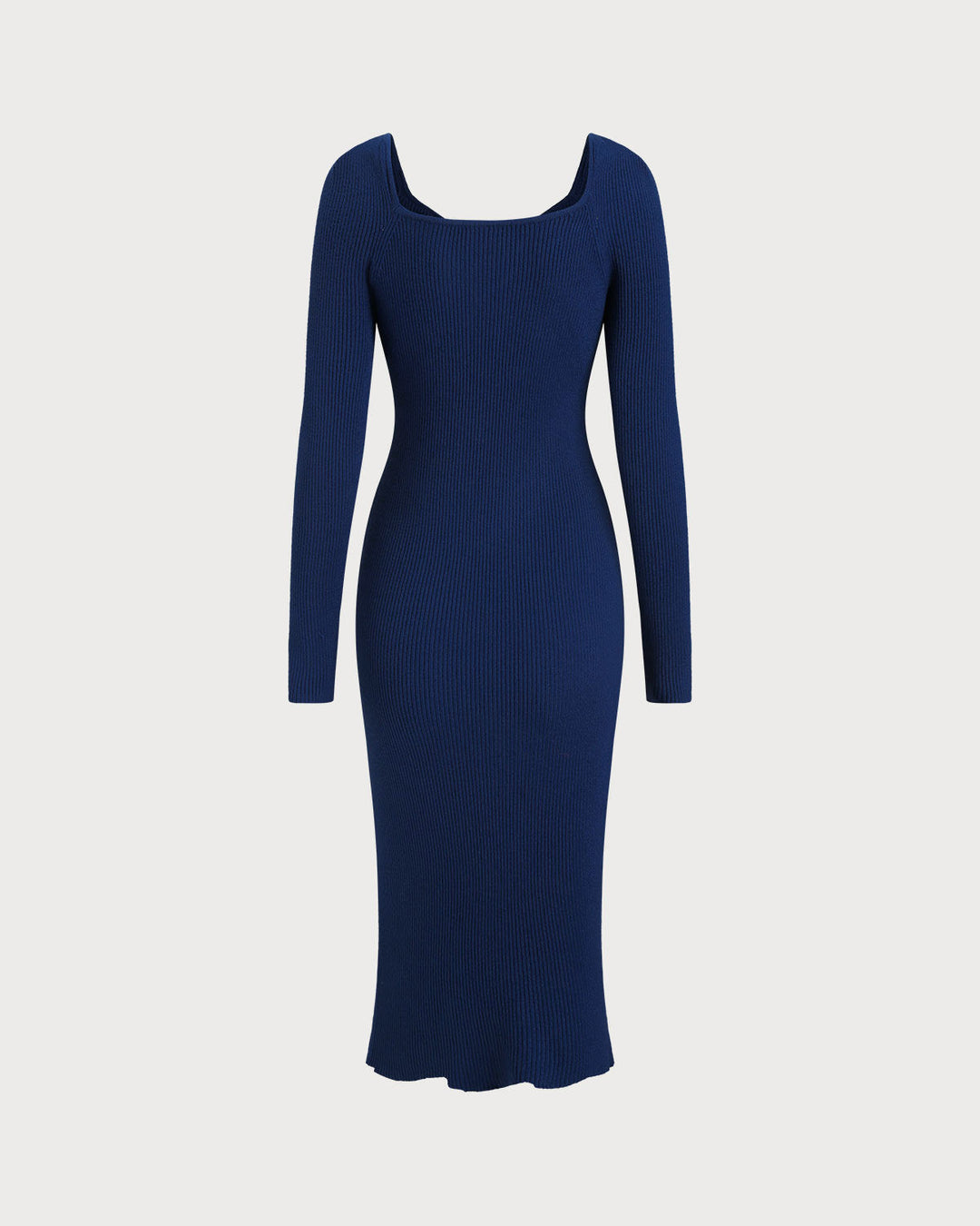 SALE | Navy Sweetheart Neck Bodycon Sweater Dress