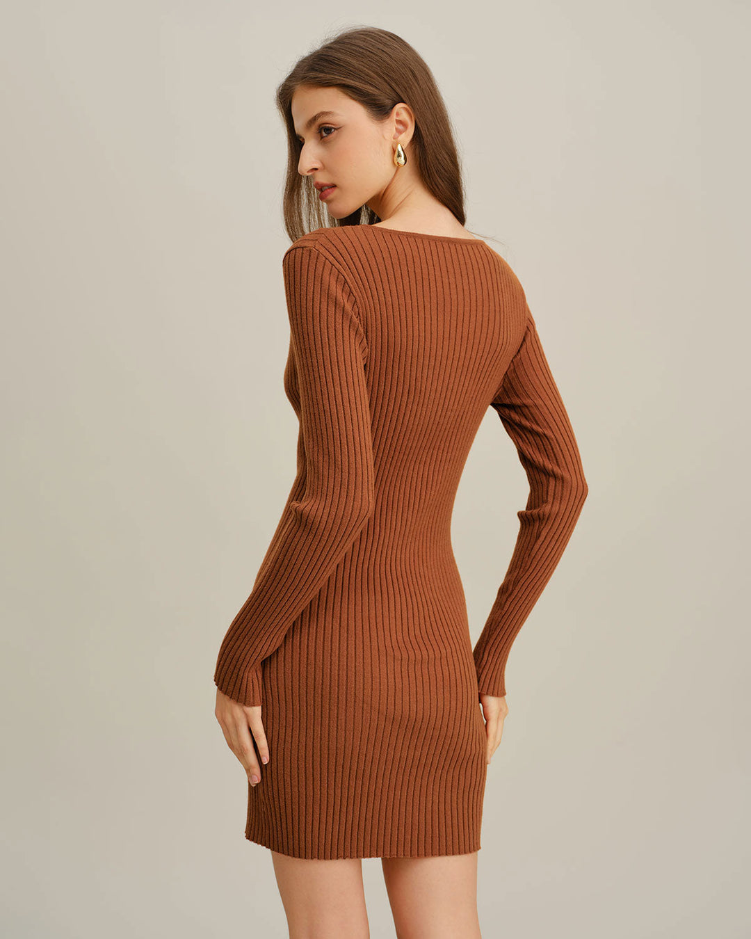 SALE | Caramel Bodycon Sweater Dress