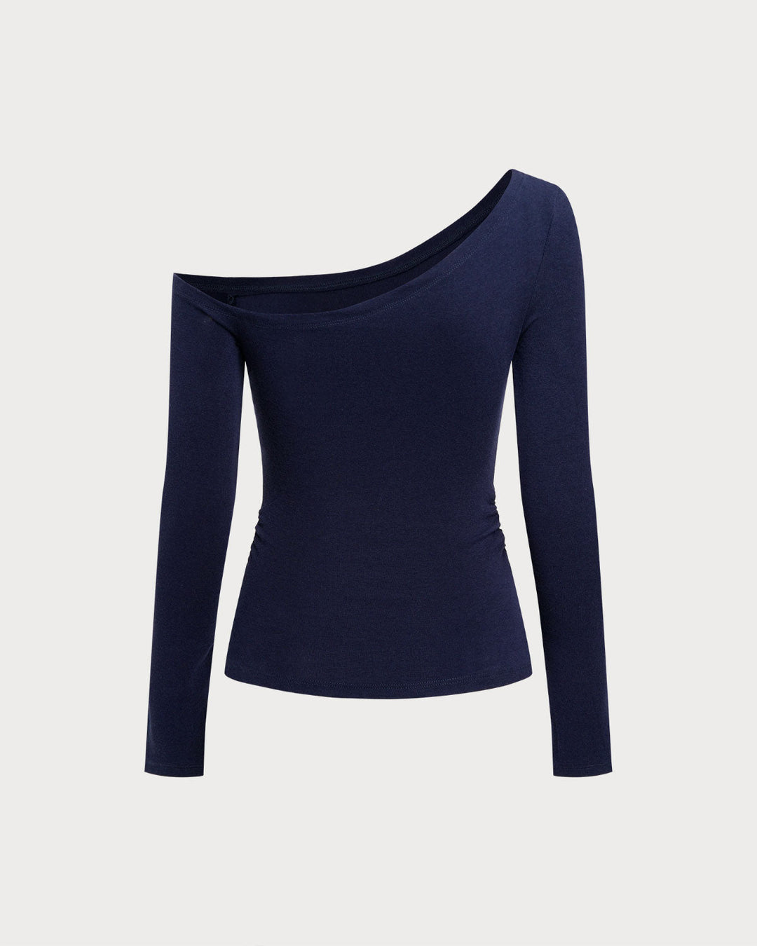 SALE | Navy One Shoulder Knit Tee