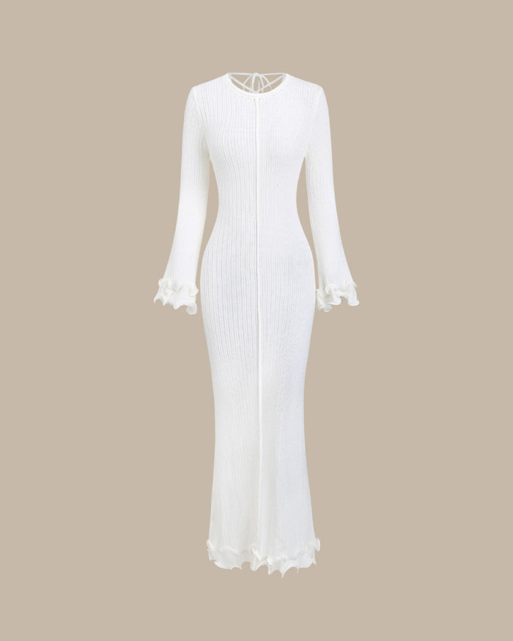 SALE | White Bell Sleeve Bodycon Sweater Dress
