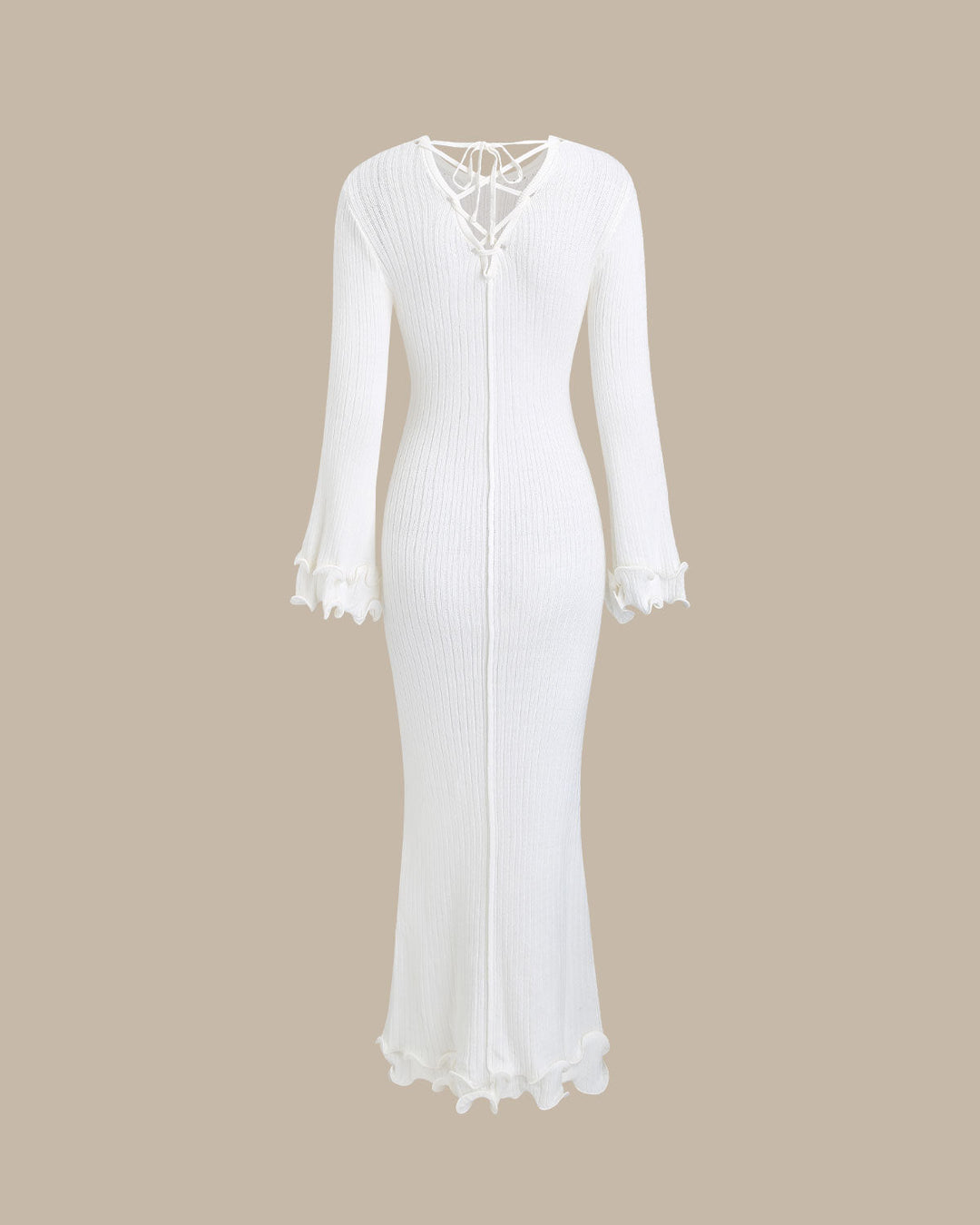 SALE | White Bell Sleeve Bodycon Sweater Dress