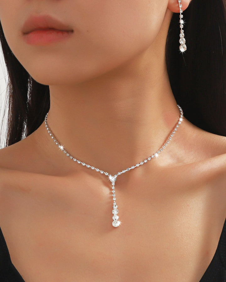 SALE | Silver Necklace And Earring Set