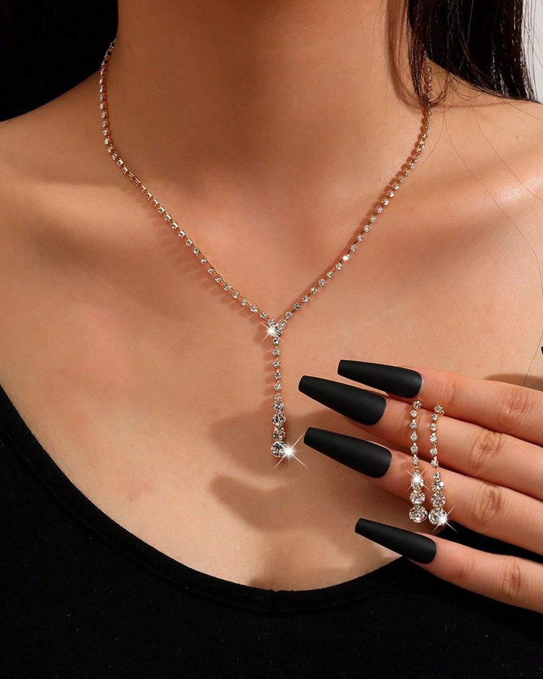 SALE | Silver Necklace And Earring Set