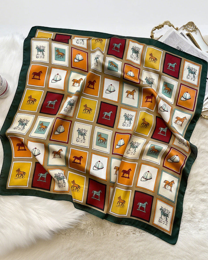 SALE | Plaid Faux Silk Scarf