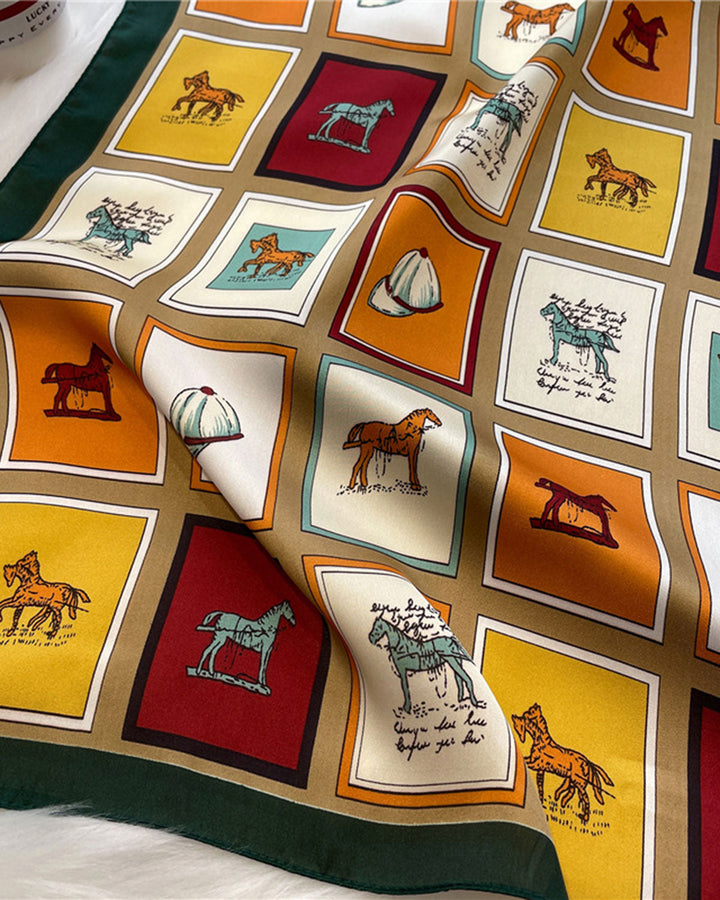SALE | Plaid Faux Silk Scarf