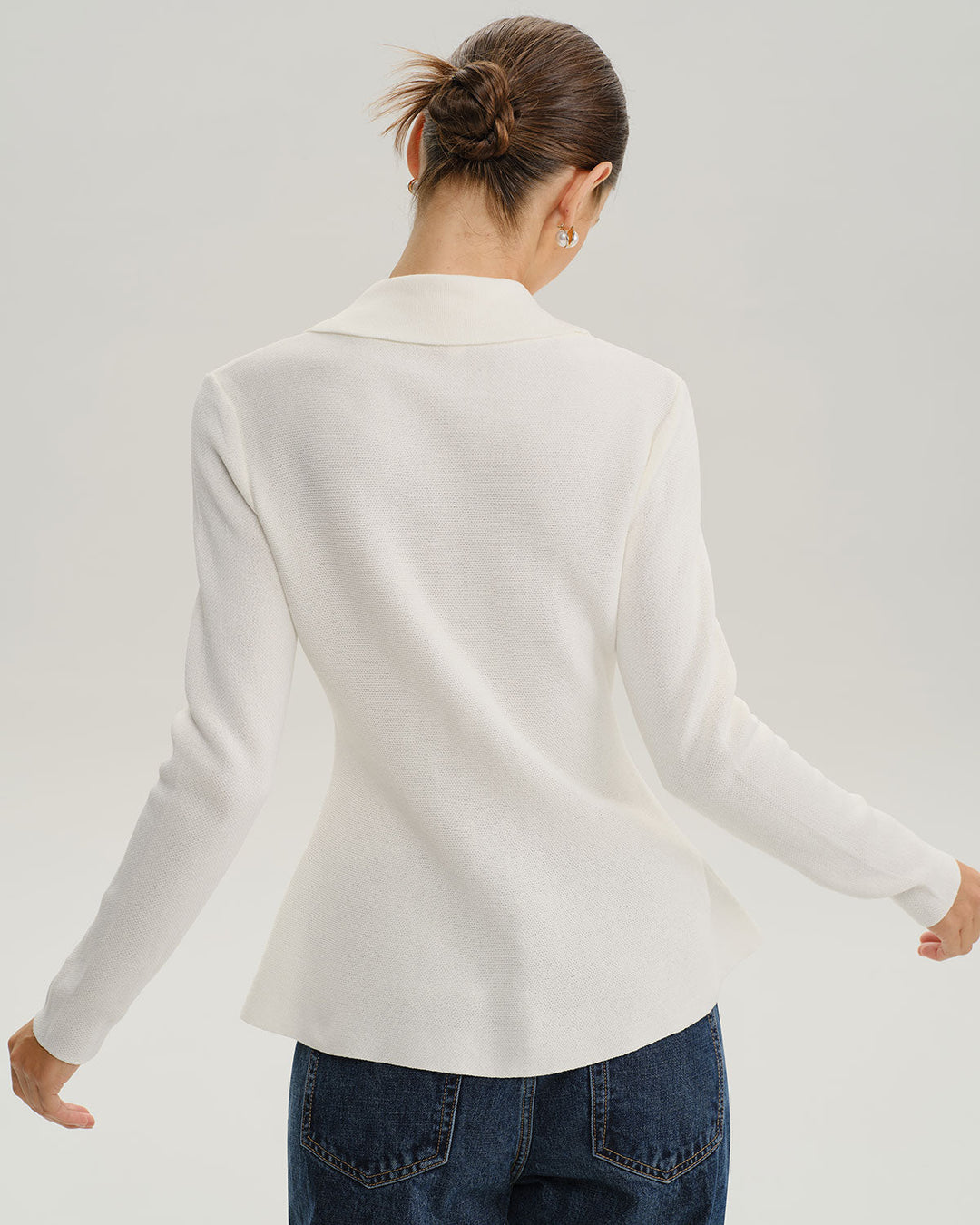 SALE | White Button Knit Cardigan
