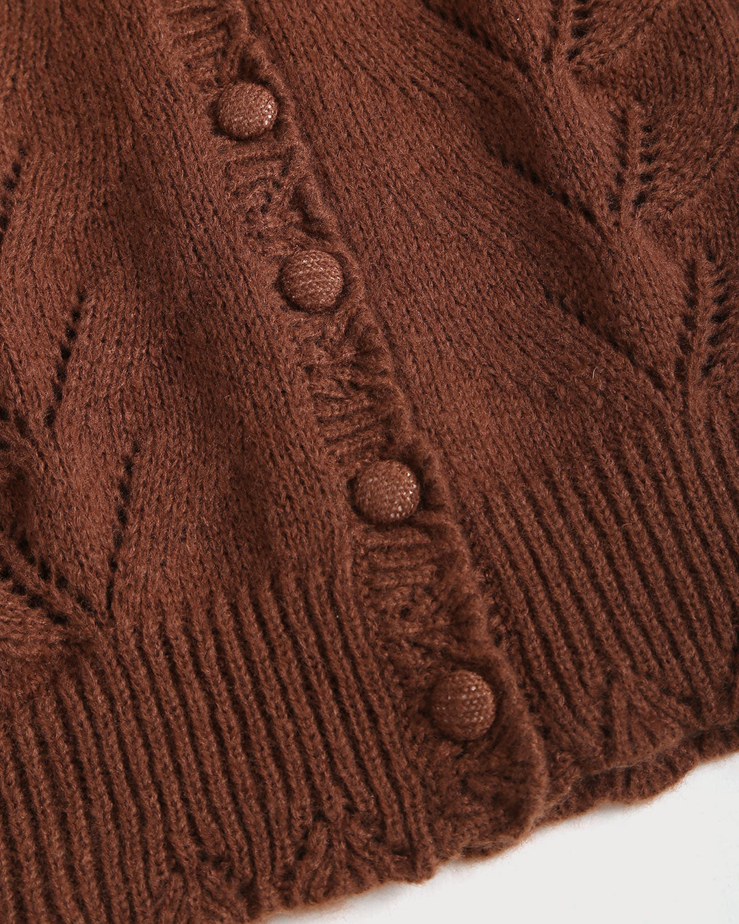 SALE | Coffee Single Breasted Loose Knit Cardigan