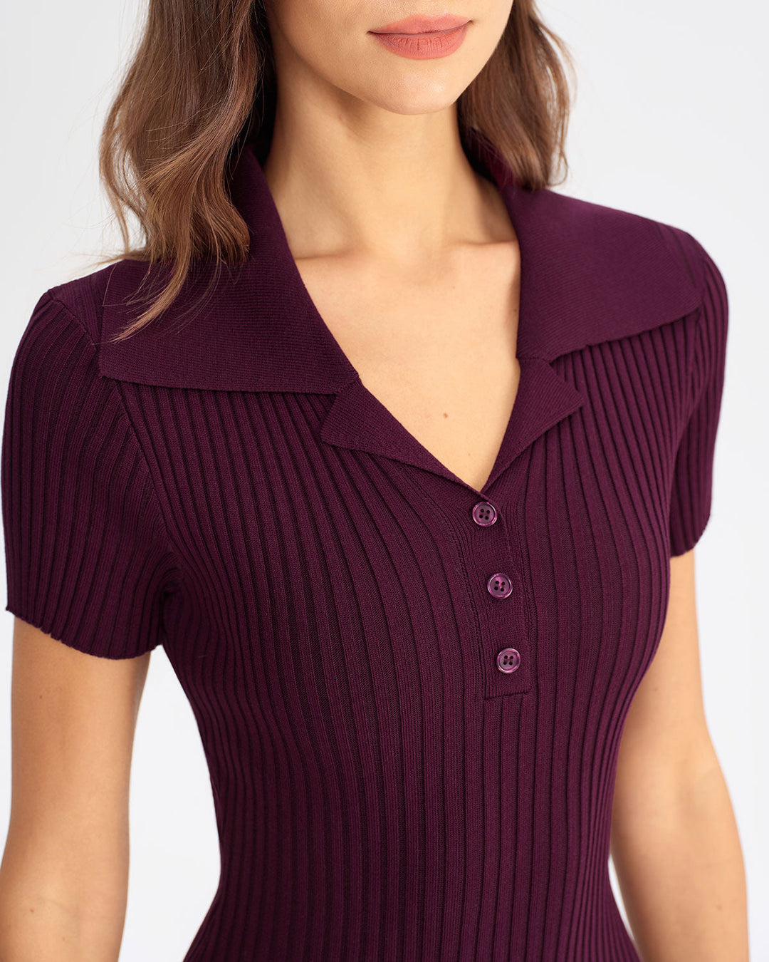 SALE | Wine Red Bodycon High Stretch Sweater Dress