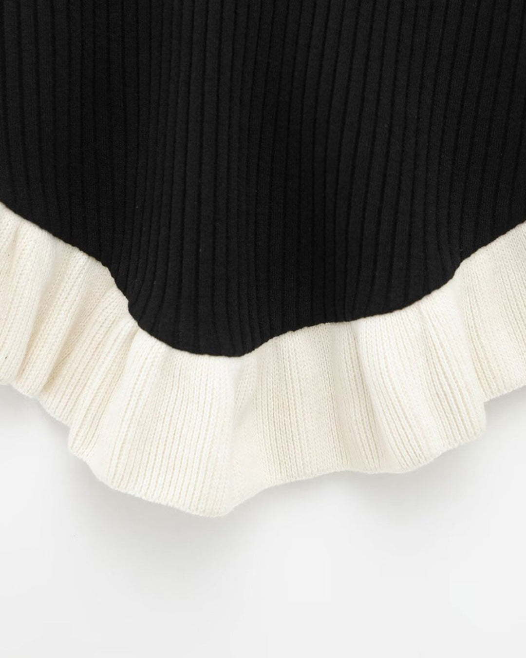 SALE | Black Contrasting Scoop Neck Tee