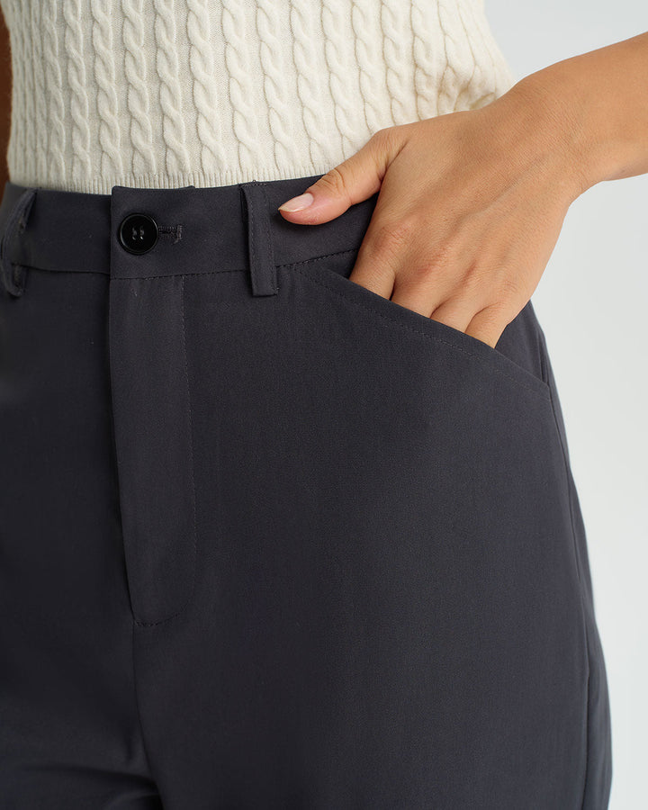 SALE | Grey Natural Waisted Flared Pants
