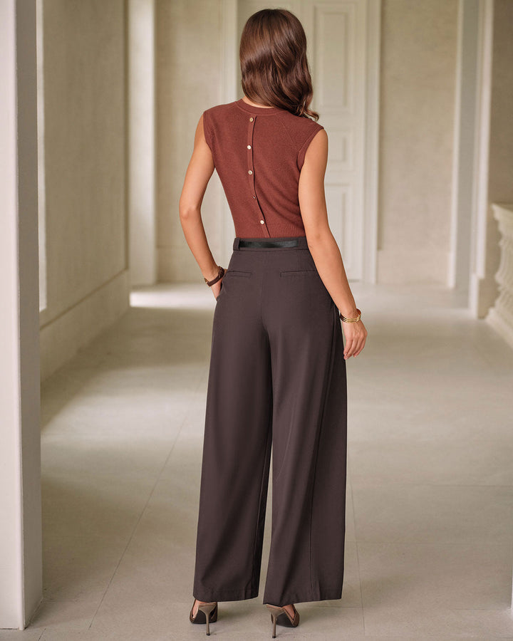 SALE | Coffee Natural Waisted Pocket Casual Pants