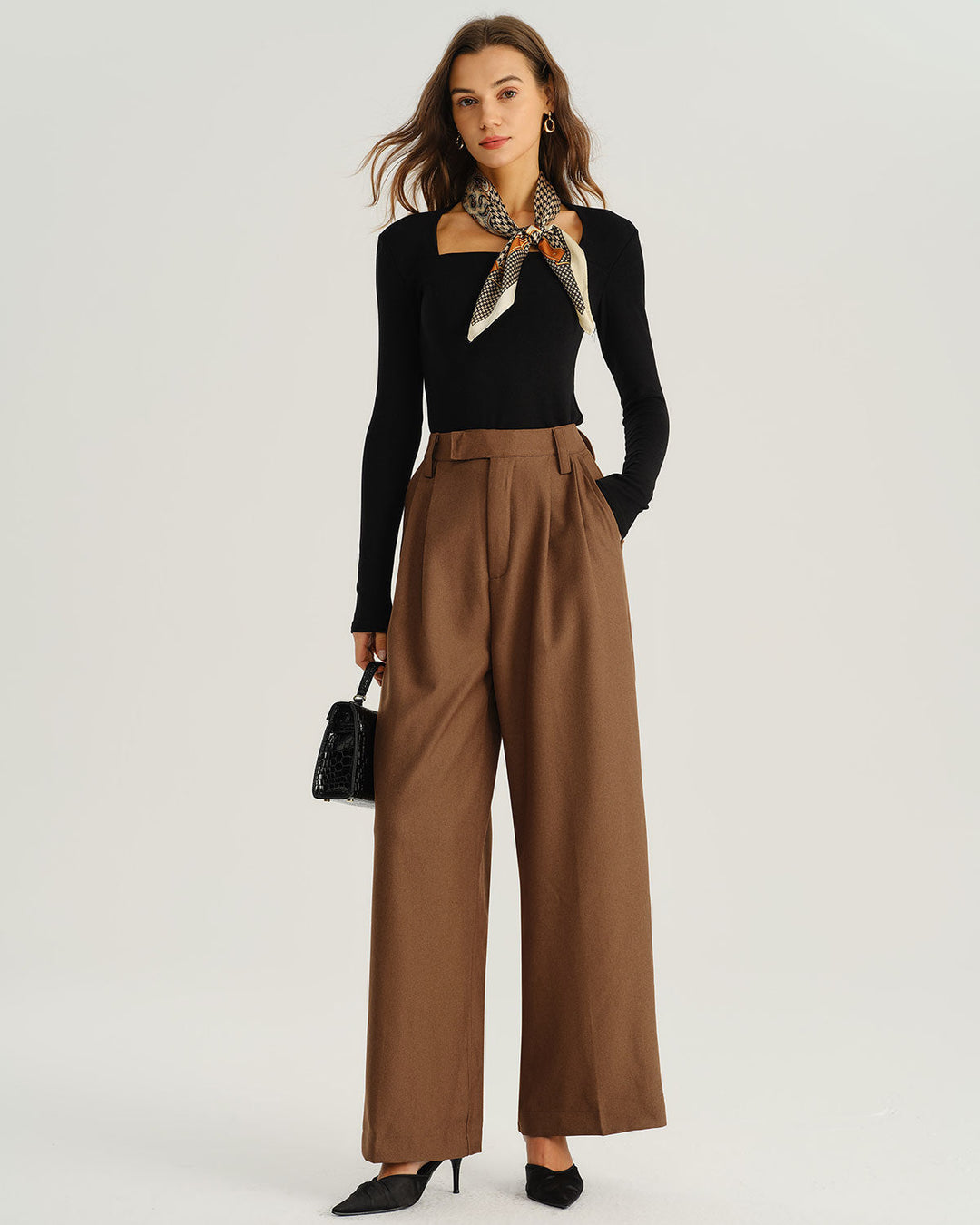 SALE | Caramel Natural Waisted Straight Casual Pants