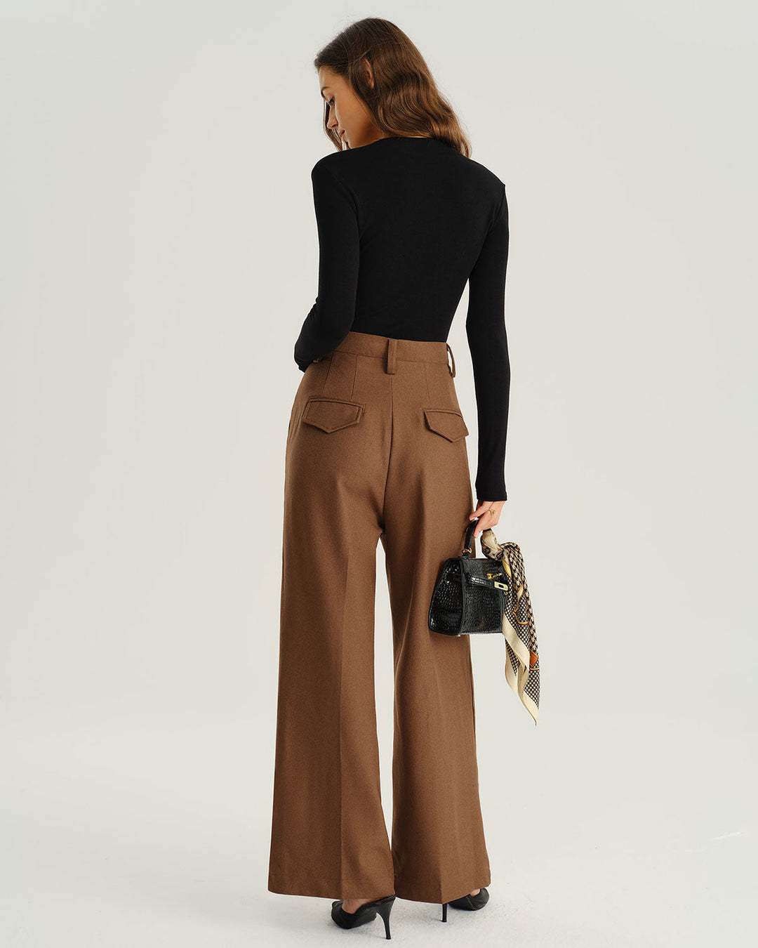 SALE | Caramel Natural Waisted Straight Casual Pants