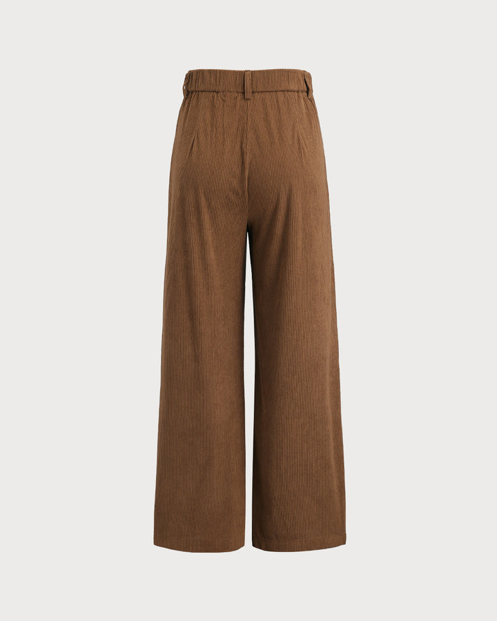 SALE | Caramel Straight Corduroy Casual Pants