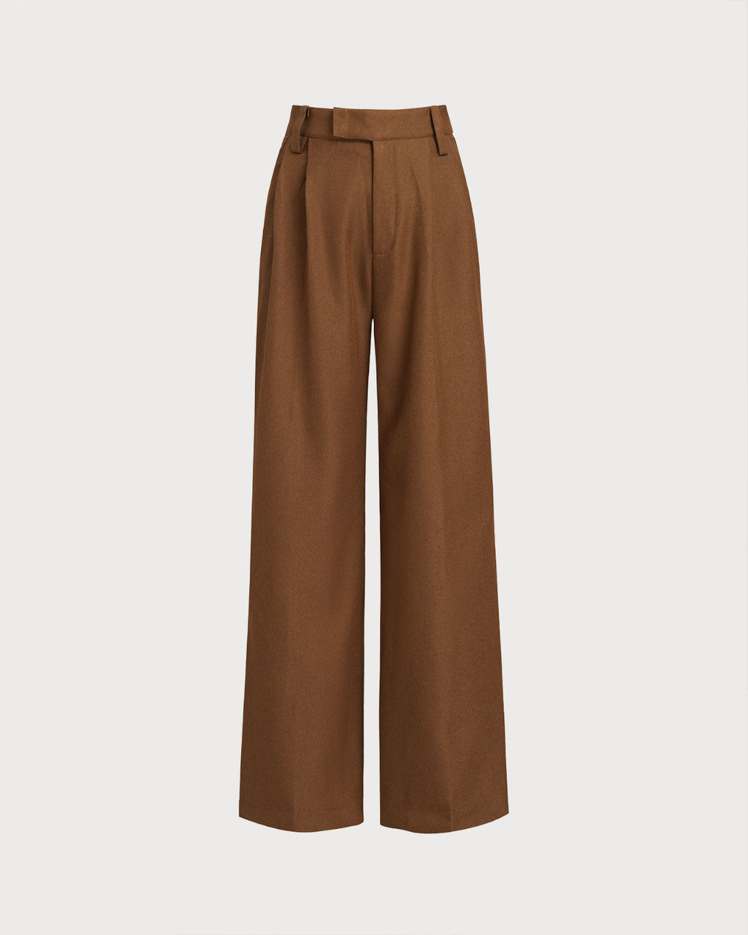 SALE | Caramel Natural Waisted Straight Casual Pants