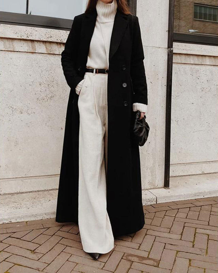 SALE | Black Button Long Coat