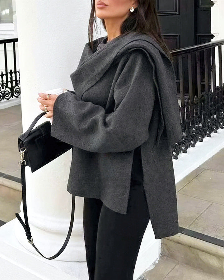 SALE | Grey Shawl Coat