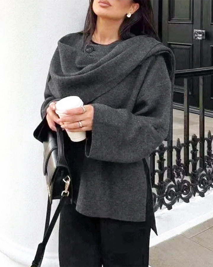 SALE | Grey Shawl Coat