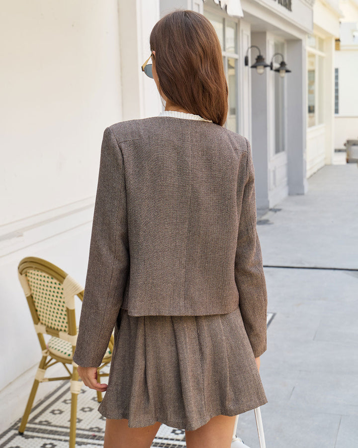 SALE | Brown Button Pockets Jacket