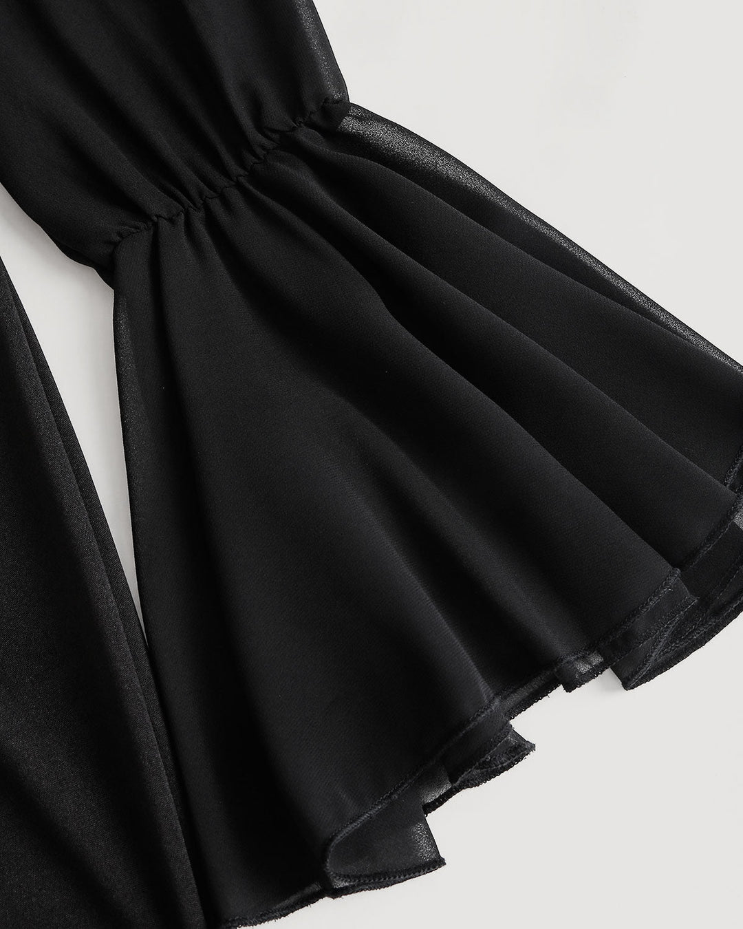 SALE | Black V Neck Bell Sleeve Maxi Dress