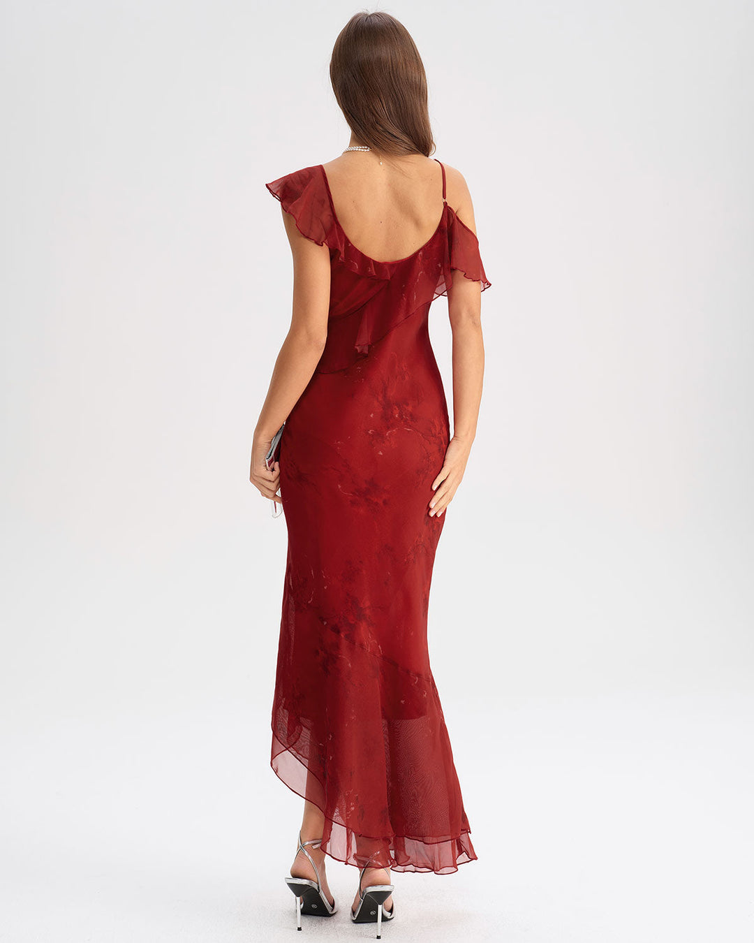 SALE | Red Tie Dye Mermaid Slip Maxi Dress