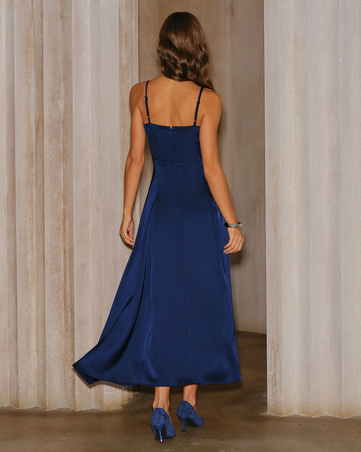 SALE | Navy A-Line Slip Maxi Dress