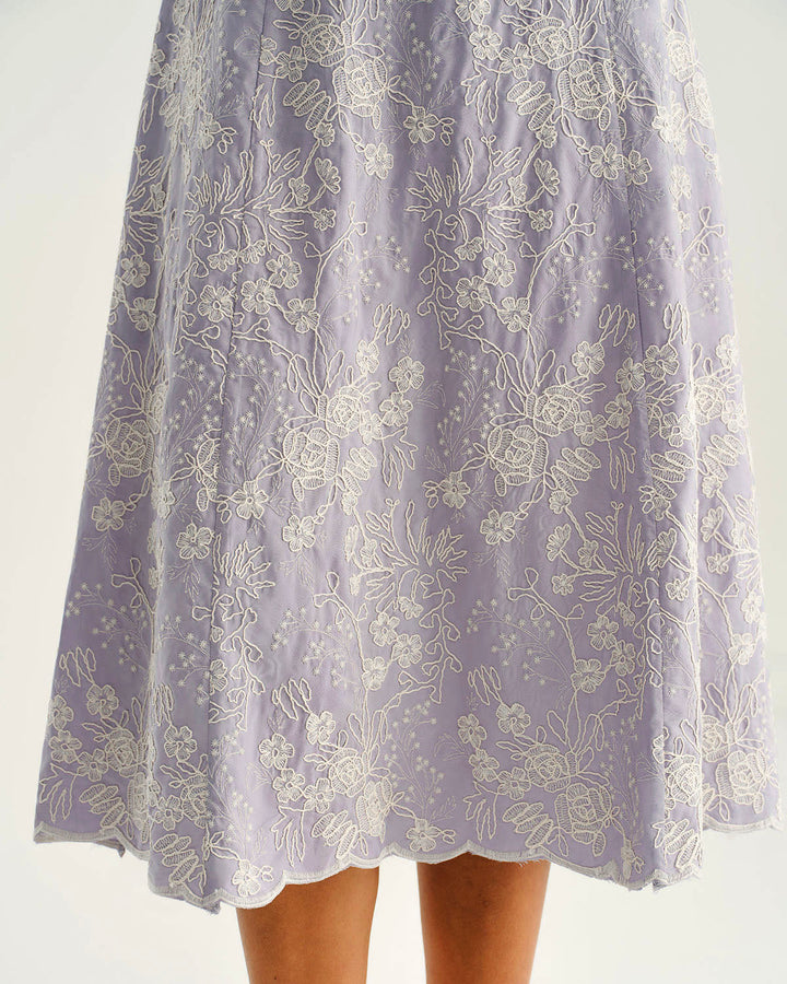 SALE | Purple Floral Slip Midi Dress